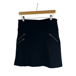 Athleta black skirt with‎ zipper detail size 6 casual career